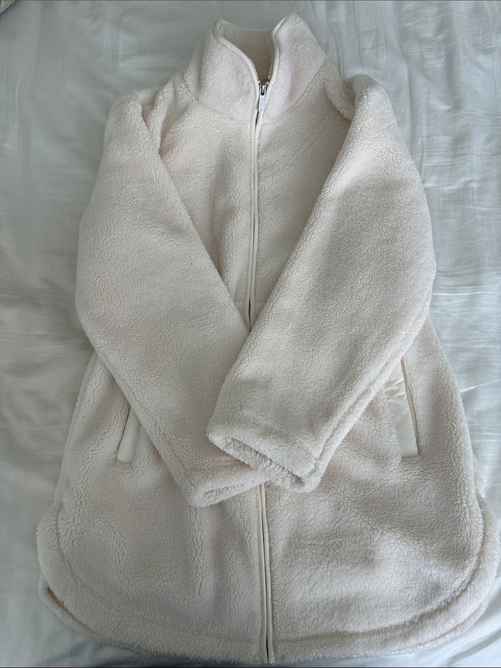 Zella Cream Teddy Jacket - Full Zip